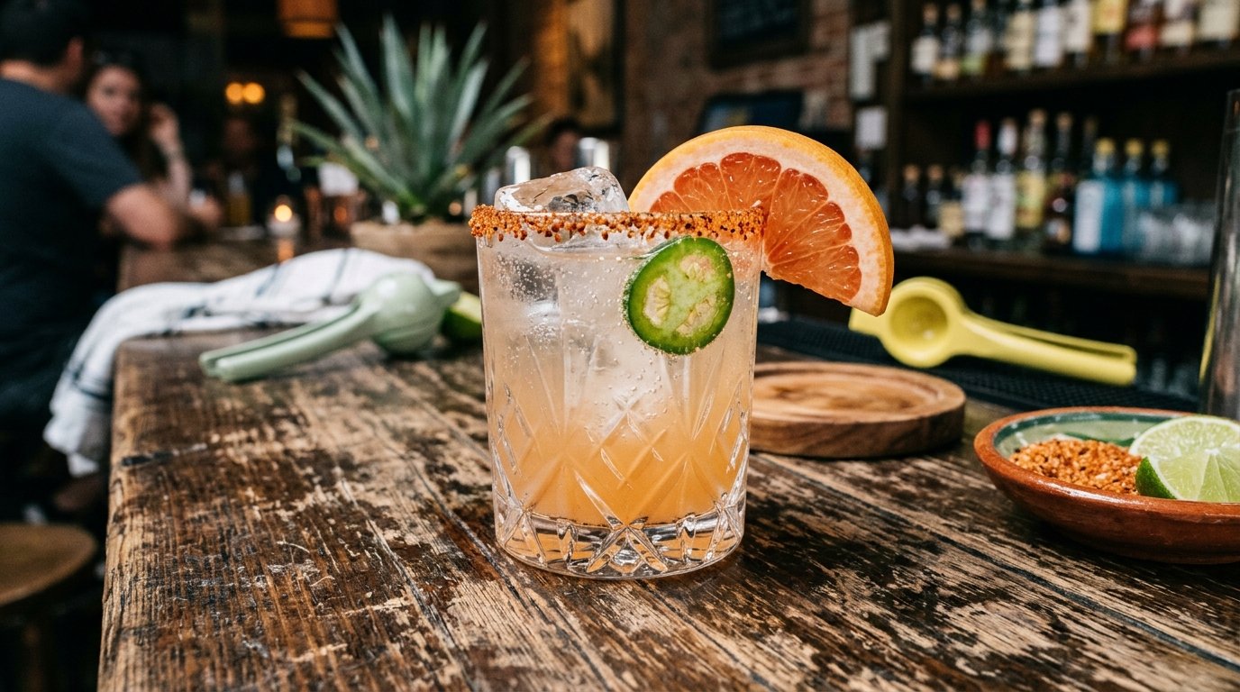 Spicy Smoked Mezcal Paloma