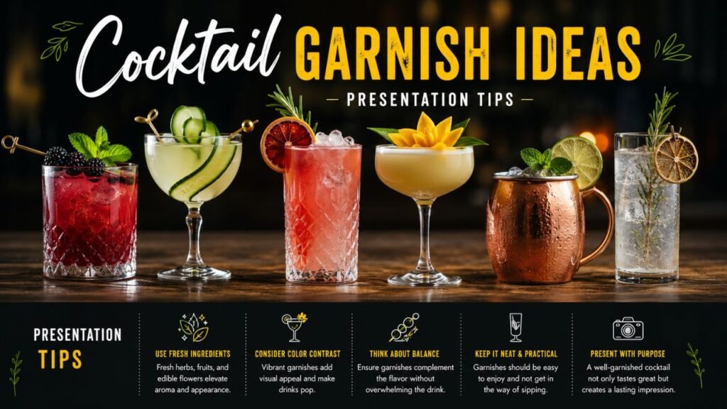 Cocktail Garnish Ideas: Simple Presentation Tips That Make Drinks Look Better
