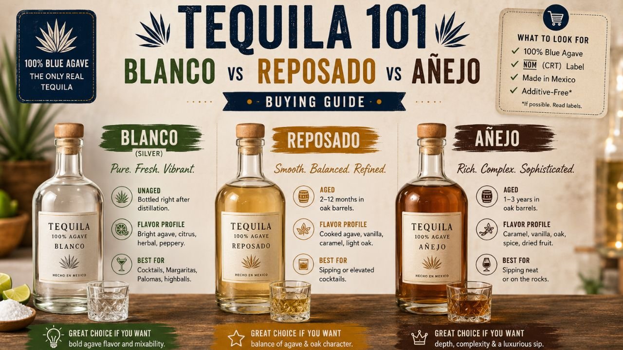 Tequila 101 Blanco vs Reposado vs Añejo - buying guide