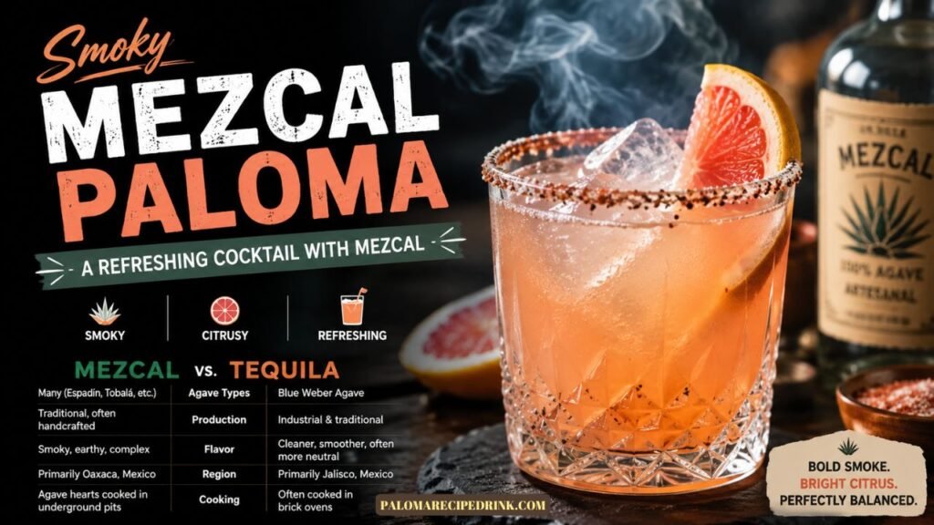 Smoky Mezcal Paloma – A Refreshing Cocktail with Mezcal (Mezcal vs. Tequila Explained)
